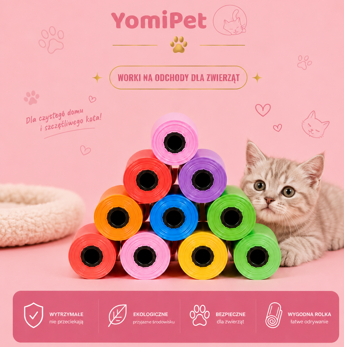 YomiPet Rolki Premium 4x