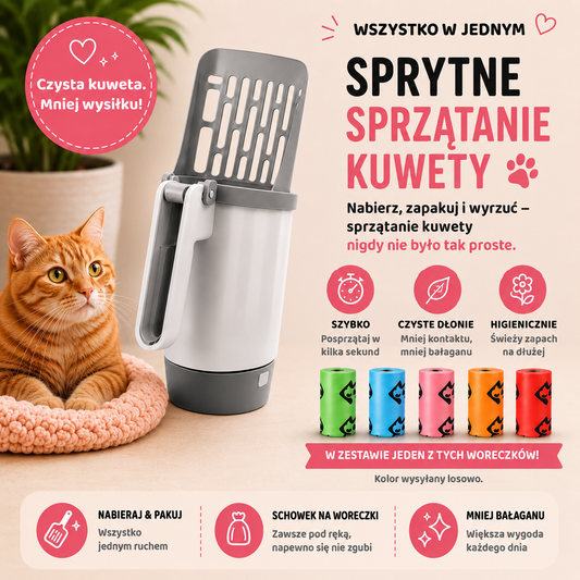 Łopatka do Kuwety z Pojemnikiem