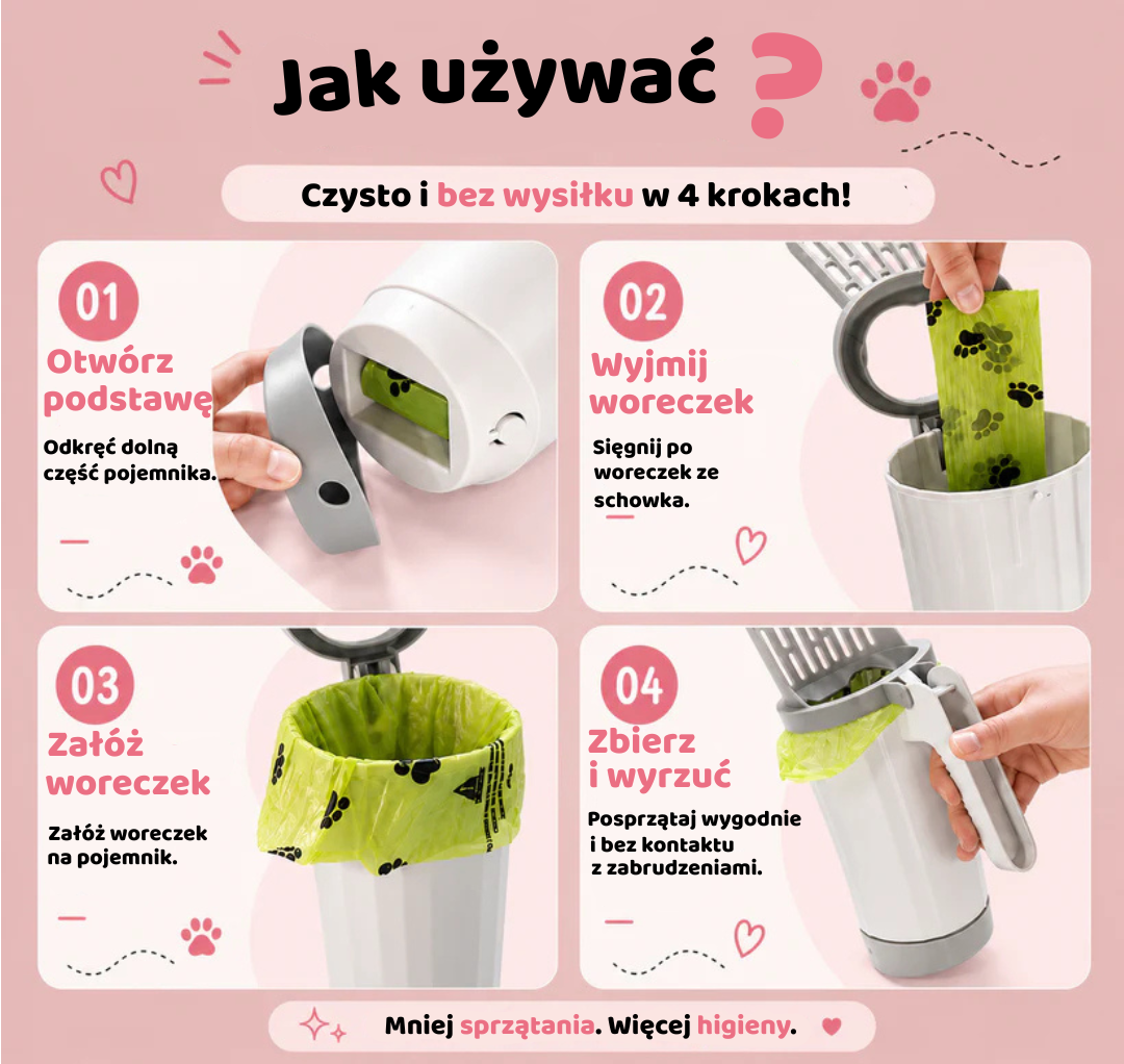 Łopatka do Kuwety z Pojemnikiem